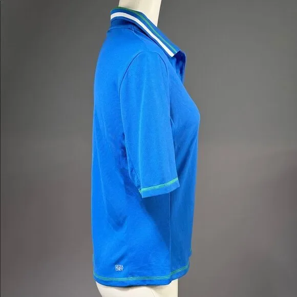 Lacoste Women's Blue Button Down Shirt (rack6) - Picture 6 of 8